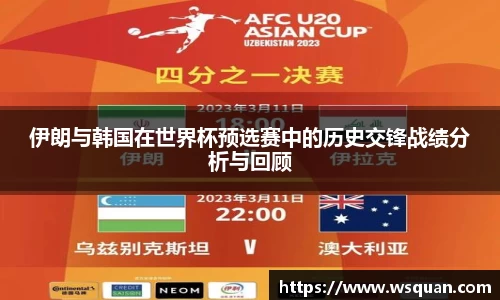 伊朗与韩国在世界杯预选赛中的历史交锋战绩分析与回顾